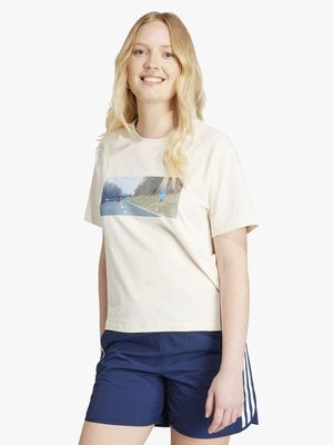 adidas Originals x KSENIASCHNAIDER Women's Cream T-Shirt