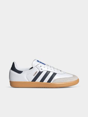 adidas Originals Men's Samba OG White/Blue Sneaker