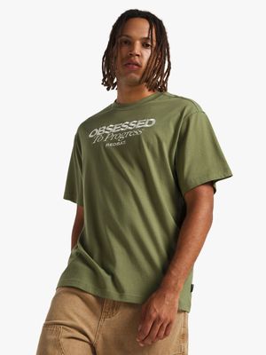 Redbat Men's Green Graphic T-Shirt