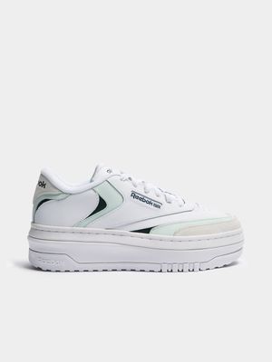 Reebok Women's Club C Extra White/Green Sneaker