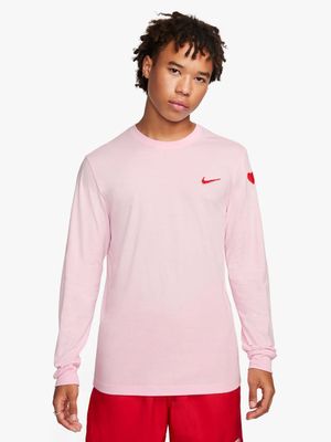 Nike Men's Nsw Pink Long Sleeve T-Shirt