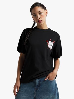 Redbat Women's Black Relaxed T-Shirt