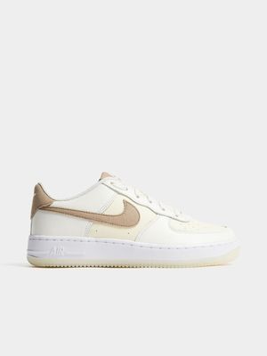 Nike Junior Air Force 1 Cream/Beige Sneaker