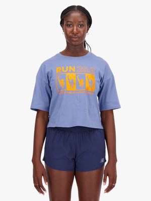 New Balance Women's Blue Boxy T-Shirt