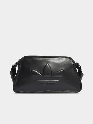 adidas Originals Unisex Embossed Trefoil Black Shoulder Bag