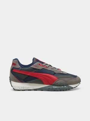 Puma Men's Blacktop Rider Navy/Red Sneaker