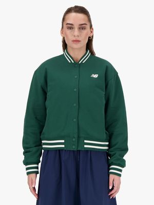 New Balance Women's Sportswear's Greatest Hits Green Coach Jacket