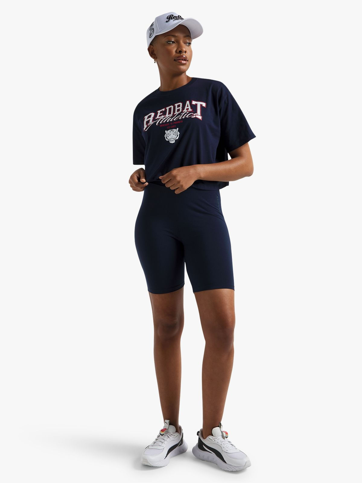 Redbat Women's Tiger Navy Crop Top - Bash.com