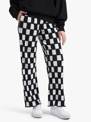 Vans Women's Benton Checker Easy Black/White Pants