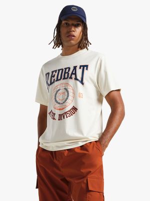 Redbat Athletics Men's Off White T-Shirt