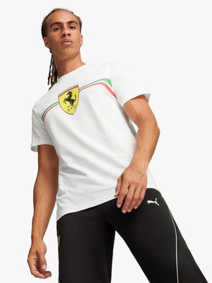 Puma Men's Scuderia Ferrari Motorsport Heritage White T-Shirt