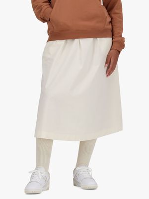New Balance Women's Sportswear's Greatest Hits Cream Linen Skirt