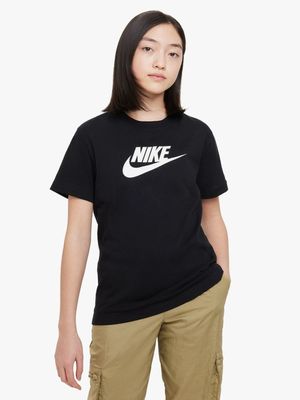 Nike Youth Unisex Futura Black T-Shirt