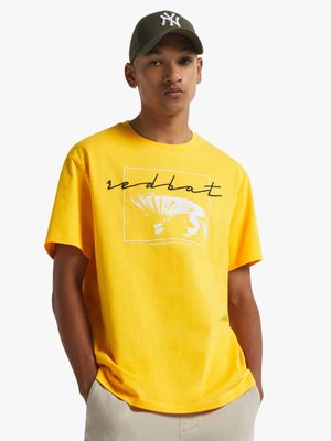 Redbat Men's Yellow Graphic T-Shirt