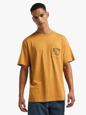 Redbat Men's Brown Graphic Relaxed T-Shirt