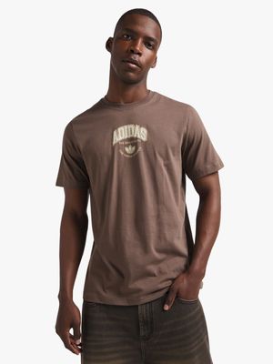adidas Originals Men's Graphic Brown T-shirt