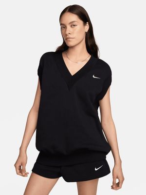 Nike Women's Phoenix Fleece Oversized  Black Gilet