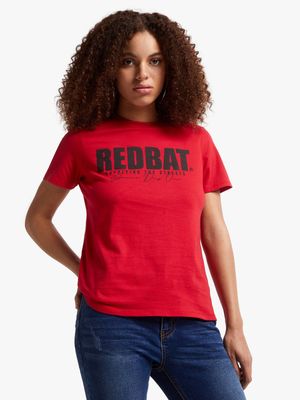 Redbat Women's Red Graphic T-Shirt