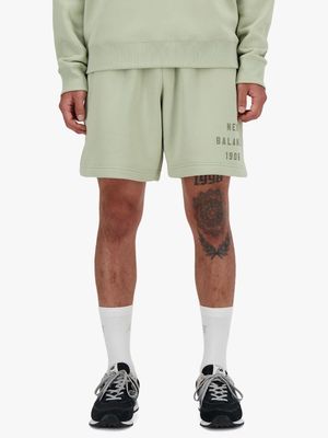 New Balance Men's Iconic Collegiate Olive Shorts