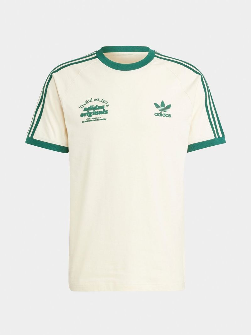 adidas Originals Men s Sports Graphic Cali White Green T shirt Bash