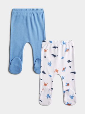 Jet Infant Boys Sea Creatures 2 Pack Leggings