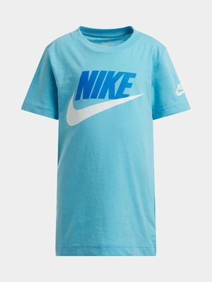 Nike Kids Unisex NKB Futura Evergreen Blue T-Shirt