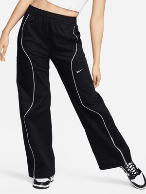 Nike Women's NSW High-Waisted Woven Black Trousers
