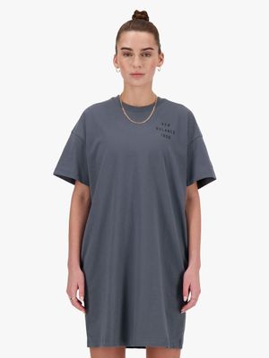 New Balance Women's Charcoal T-Shirt Dress