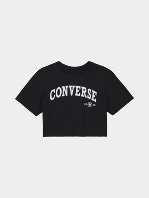 Converse Women's Retro Chuck Black Cropped T-shirt