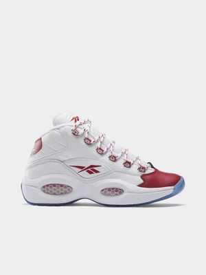 Reebok Men's Question Mid White/Red Sneaker