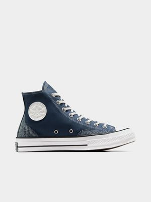 Converse Men's Chuck 70 Multi-Stitch High Blue Sneaker