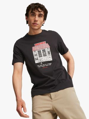 Puma Men's Café Black T-Shirt