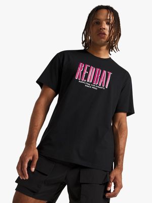 Redbat Men's Black Graphic T-Shirt