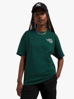 Redbat Athletics Women's Green Relaxed T-Shirt