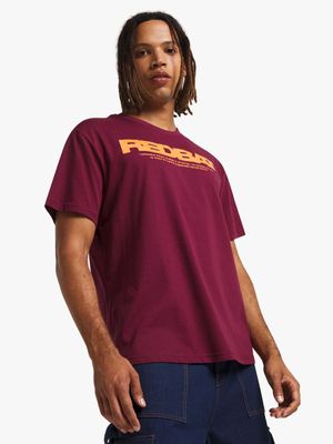 Redbat Men's Burgundy Graphic T-Shirt