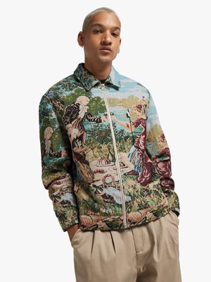 Yarns Men's Cropped Upholstery Multicolour Jacket