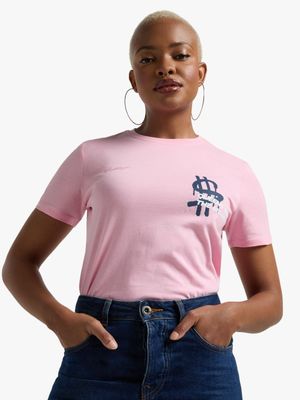 Redbat Women's Pink Graphic T-Shirt