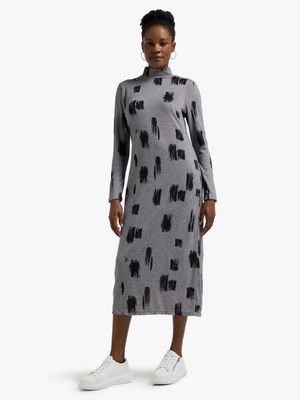 Jet Women's Grey/Black Cut & Sew Dress Reg