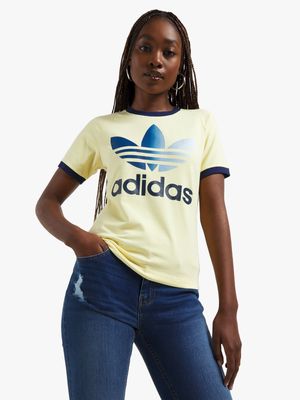 adidas Originals Women's Grad Crop Almost Yellow T-shirt