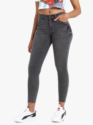 Redbat Women's Charcoal Regular Rise Skinny Jeans