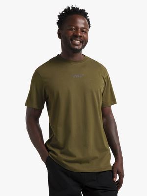 Men's Green Back Print T-Shirt