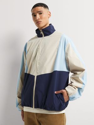Men's Markham Colourblock Navy/Stone Windbreaker Jacket