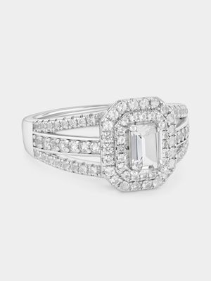 925 Women's Silver Diamond Ring