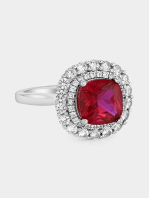 925 Women's Kingly Ruby Silver Ring