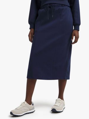 Jet Women's Navy Fleece Active Skirt