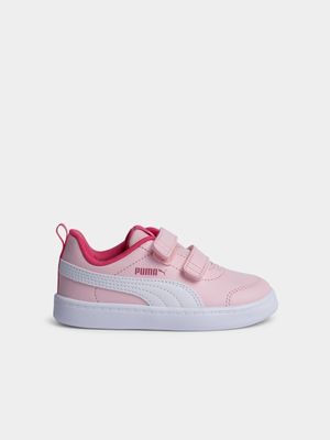 Toddlers Puma Courtflex V2 v Pink/White Sneaker