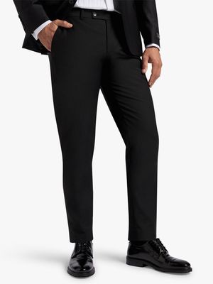 Fabiani Men's Collezione Black Wool Suit Trousers