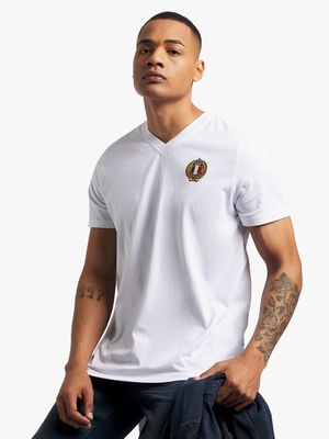 Men's Fabiani Basic V-Neck White T-Shirt