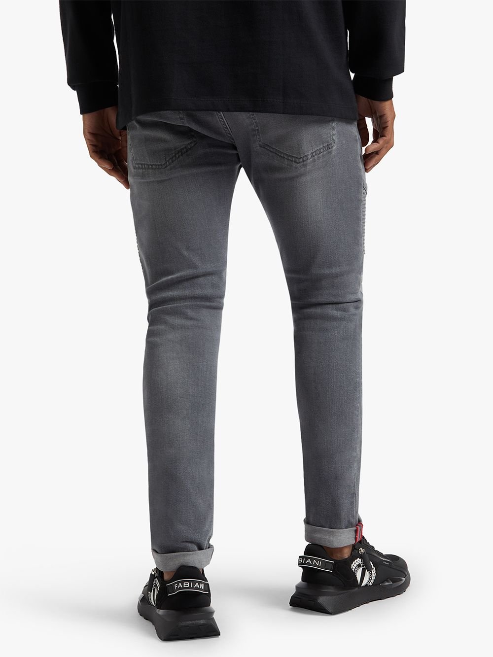 Men's Fabiani Denim Di Lusso Grey Biker X Denim - Bash.com