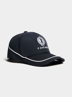 Fabiani Men's Contrast Crest Navy Peak Cap